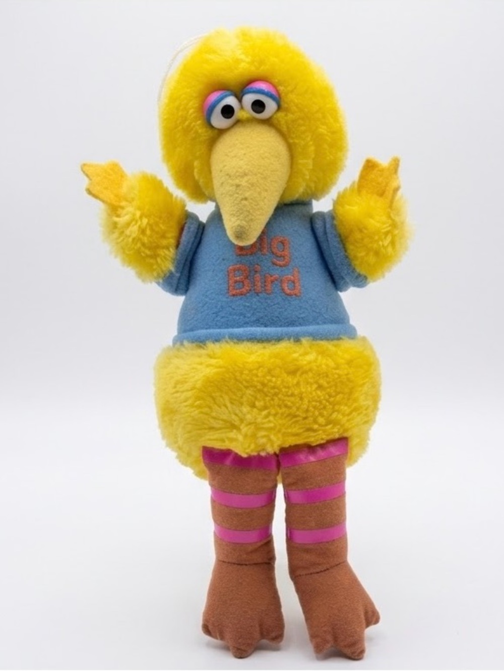 Playskool Vintage 1983 Sesame Street Big Bird Plush 9” Blue Shirt Stuffed Animal